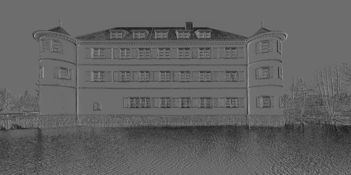 The moated castle is a sight of the city of Bad Rappenau