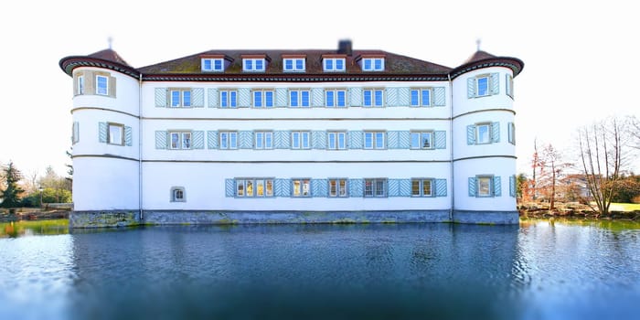 The moated castle is a sight of the city of Bad Rappenau