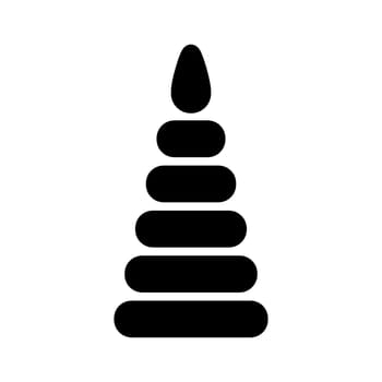 Pyramid toy vector isolated glyph icon. Graph symbol for children and newborn babies web site and apps design, logo, app, UI