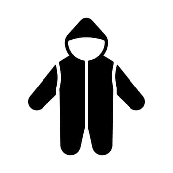 Baby bodysuit vector glyph icon. Baby Romper. Graph symbol for children and newborn babies web site and apps design, logo, app, UI