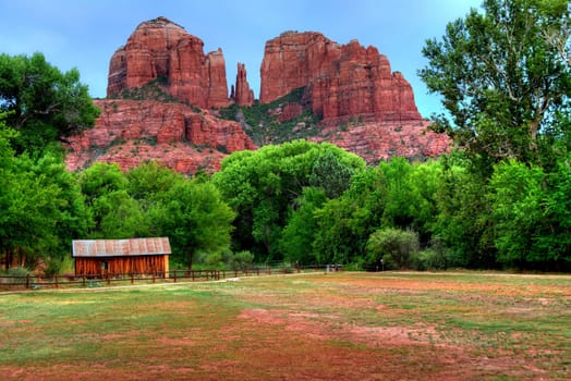 Old storage house at cathedral rock sedona arizona