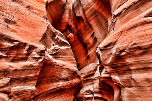 Sunlight coming into Rattlesnake Canyon on the Navajo Indian reservation in Northern Arizona