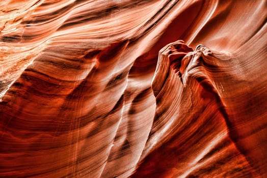 Sunlight coming into Rattlesnake Canyon on the Navajo Indian reservation in Northern Arizona