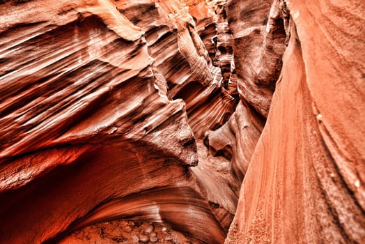 Sunlight coming into Rattlesnake Canyon on the Navajo Indian reservation in Northern Arizona