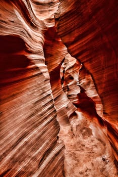 Sunlight coming into Rattlesnake Canyon on the Navajo Indian reservation in Northern Arizona