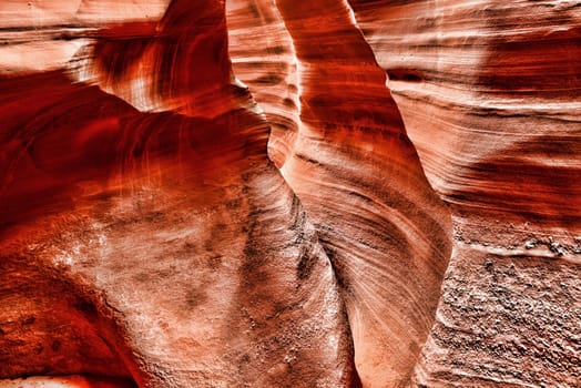 Sunlight coming into Rattlesnake Canyon on the Navajo Indian reservation in Northern Arizona