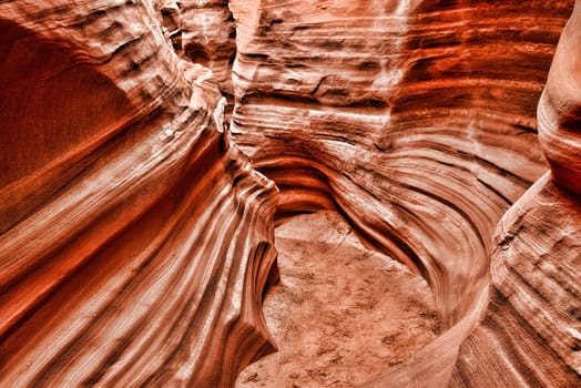 Sunlight coming into Rattlesnake Canyon on the Navajo Indian reservation in Northern Arizona