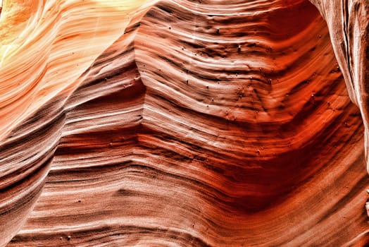 Sunlight coming into Rattlesnake Canyon on the Navajo Indian reservation in Northern Arizona