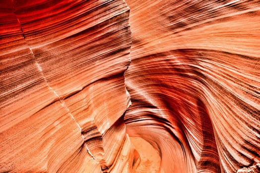 Sunlight coming into Rattlesnake Canyon on the Navajo Indian reservation in Northern Arizona