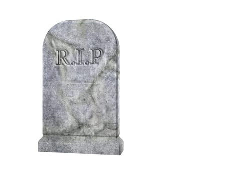 3d rendered illustration of a graveyard tombstone