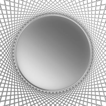Abstract circle background with metal mesh