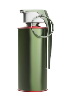 Smoke grenade isolated on white background