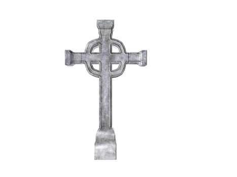 Rendered stone cross or crucifix celtic version