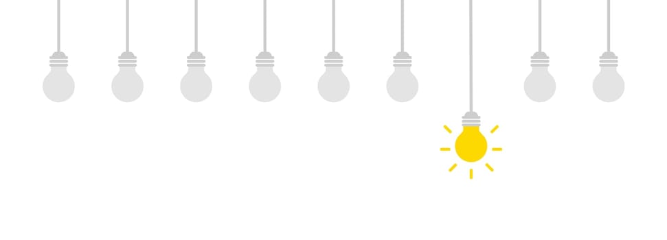 Creative Idea or Solution: Lightbulb Banner