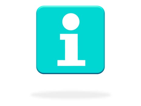 Light blue Button with shadow: Information Sign
