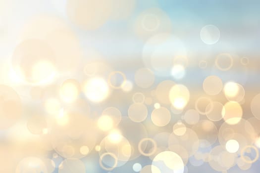 Hello spring background. Abstract bright spring or summer landscape texture with natural gold yellow bokeh lights and sun. Backdrop illustration with copy space. Card concept.