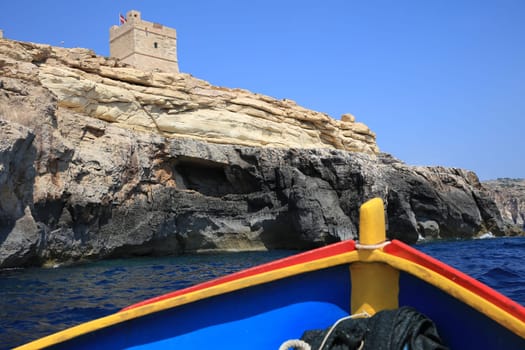 The famous Blue Grotto in Malta
