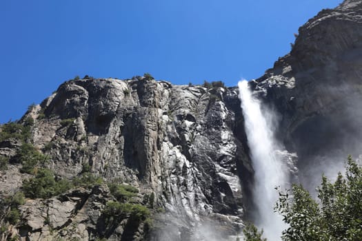 Bridalveil Fall in Yosemite National Park. California. USA