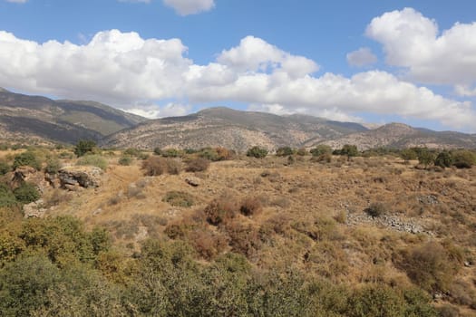 View from Golan Heights to Syria. Israel