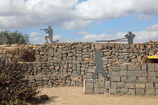 Sculpture on the Golan Heihts between Israel and Syria