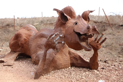 Sculpture on the Golan Heihts between Israel and Syria