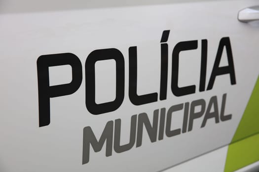 Police Car in Lisbon. Portugal