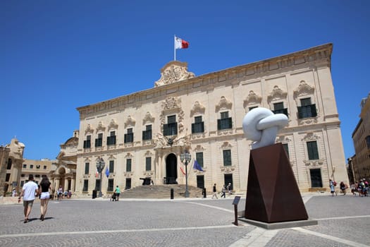 Auberge de Castille in Valletta, the Office of the Prime Minister of Malta