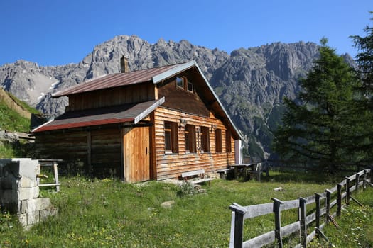 Alpine Hut in Tyrol. Austria
