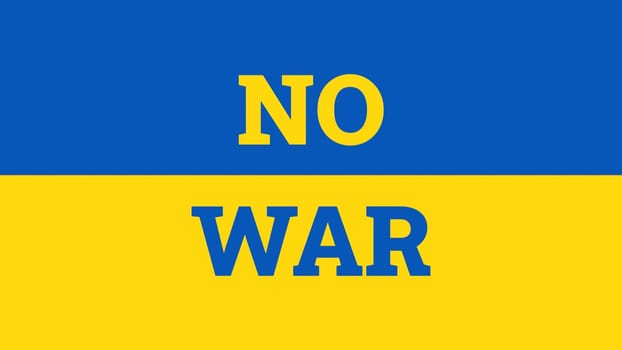 No war at flag Ukraine. Peace concept with human right