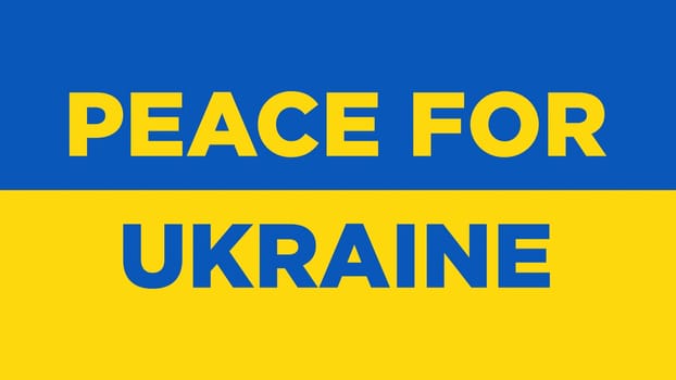 Peace for Ukraine with word in flag. Peace, anti war concept