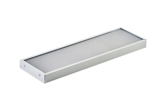 LED lamp for non-residential and public spaces on a white isolated background. Power saving. High quality photo