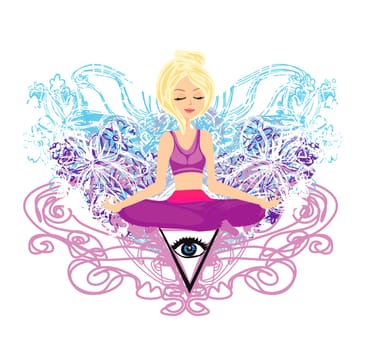 Woman with third eye, psychic supernatural senses
