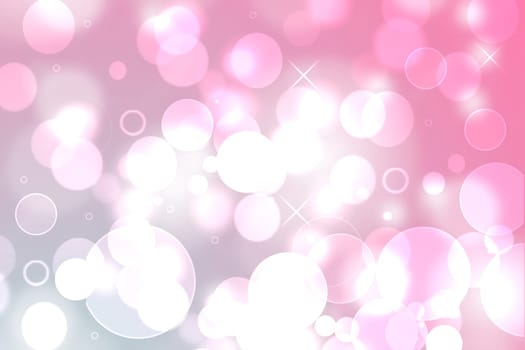 Abstract blurred fresh vivid spring summer light delicate pastel pink orange bokeh background texture with bright circular soft color lights. Beautiful backdrop illustration.