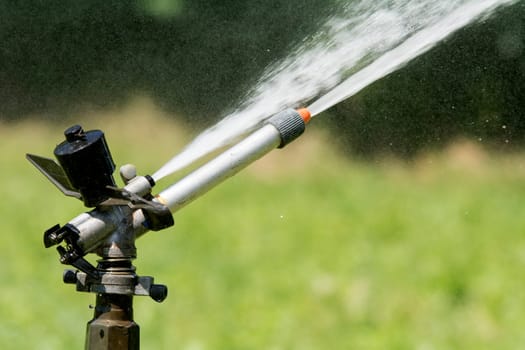 irrigation - agricutural sprinkler in closeup