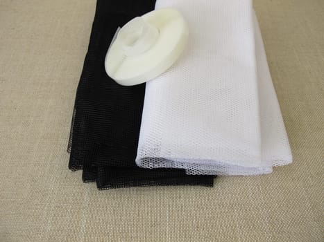 Insect screens for the window in white and anthracite and fixing tape