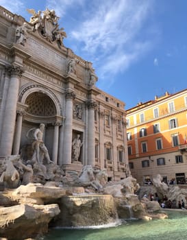 Beautiful Trevi Fountain in Rome