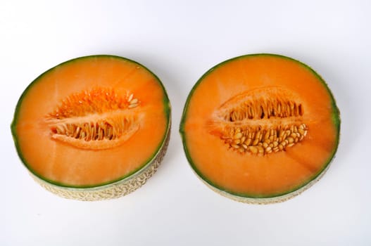 Melon on a white background