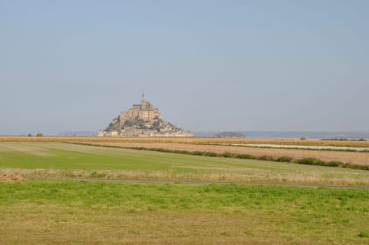 Mont Saint Michel and salt marshes