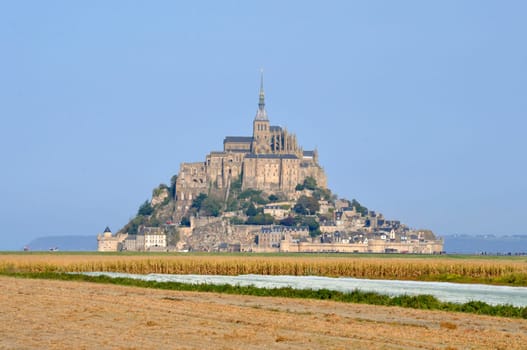 Mont Saint Michel and salt marshes