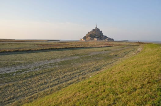 Mont Saint Michel and salt marshes