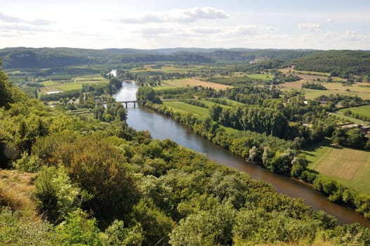 Dordogne seen from Domme in Périgord