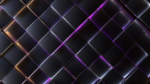 Black blocks with lights. Computer generated 3d render
