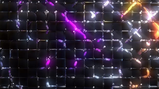 Glow glass elements. Computer generated 3d render