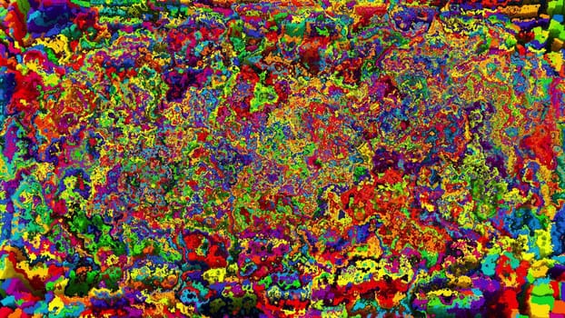 Colorful blots. Computer generated 3d render