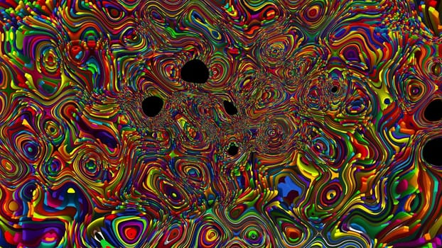Colorful blots. Computer generated 3d render