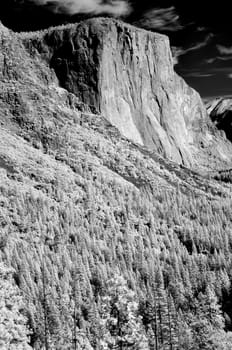 Infrared Yosemite Valley National Park California in autumn