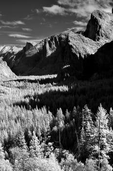 Infrared Yosemite Valley National Park California in autumn