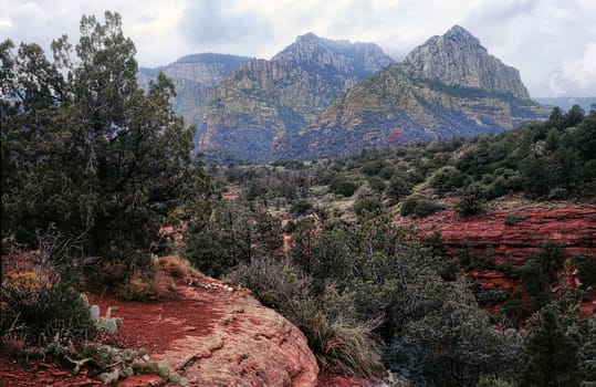 Red Rock country mountains surrounding Sedona Arizona