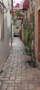 Lukang Old Street, Changhua - Mar 17, 2022 : Changhua Lukang has always been a very popular tourist attraction with delicious food and good shopping in Lukang Old Street