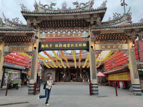 Lukang Tianhou Temple, Zhanghua - Mar 17, 2022 : Lugang Tianhou Temple, a national monument, was founded in 1591 in the late Ming Dynasty and has been in existence for more than 400 years.